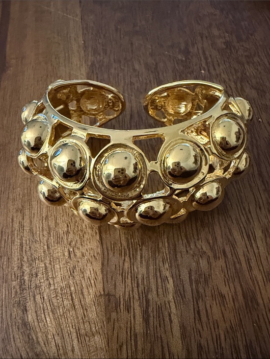 Kenneth Jay Lane Jewelry - Kenneth Jay Lane Gold Dome Statement Cuff Bracelet